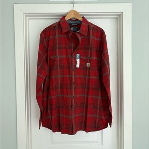 NWT Carhartt Rugged Flex Relaxed Fit Long Sleeve Button Down XL